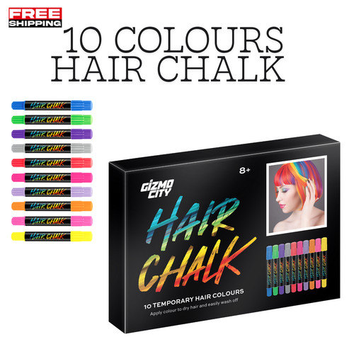 Colourful hair chalk set 10 - hair,