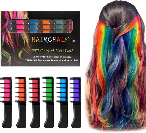 Hair chalk comb colors - hair, comb,