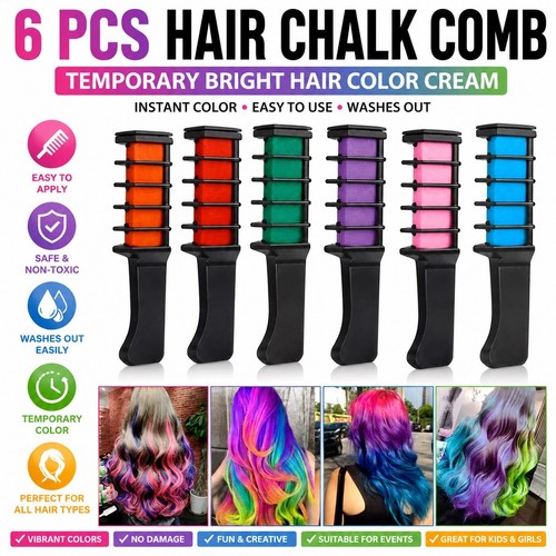Pcs hair chalk comb - 6,