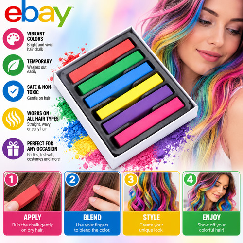 Hair chalk temporary - hair, dye