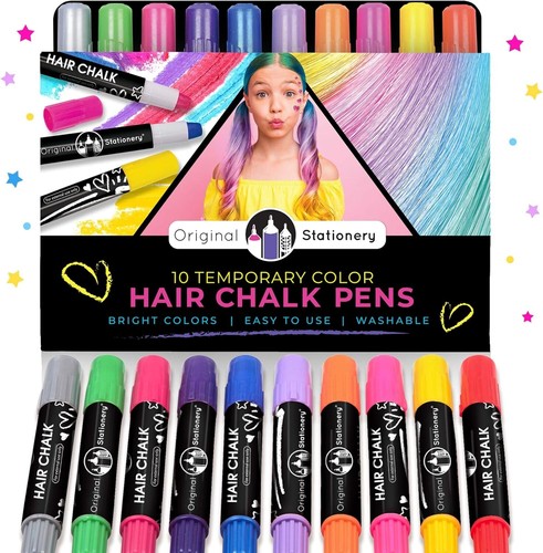 Hair chalk pens - hair, 10-piece