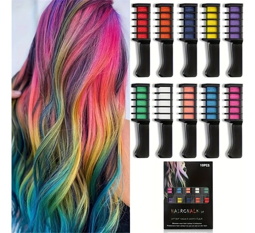 10pcs washable hair chalk - 10pcs,