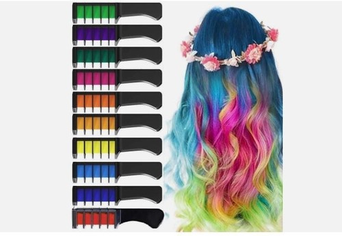 10pcs temporary hair - 10pcs, chalk